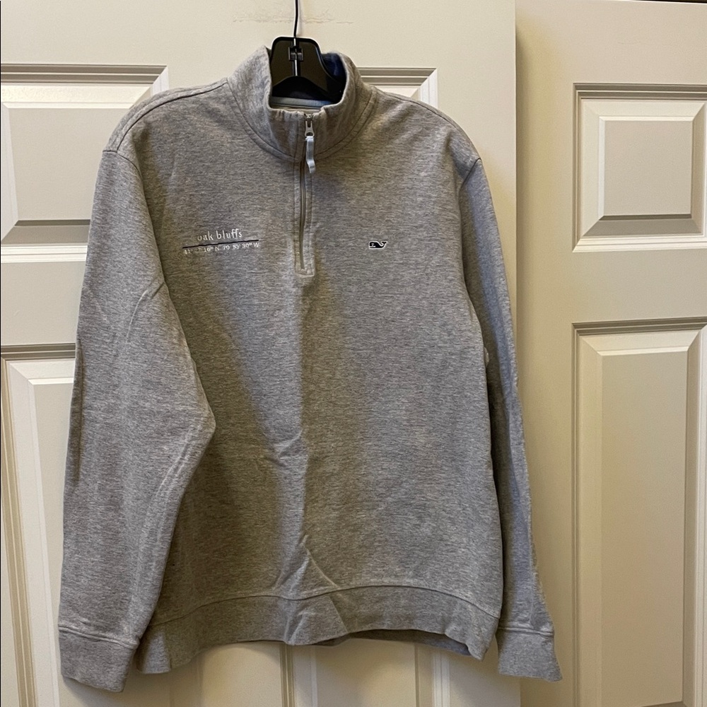 Vineyard Vines Light Gray Quarter-Zip Pullover